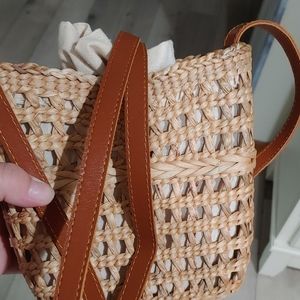 Basket Weave Crossbody Purse